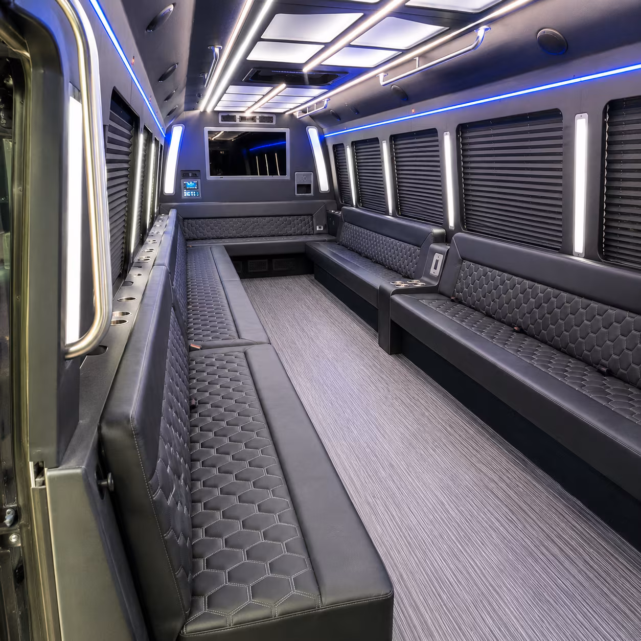 santa maria 40 passenger party bus interior