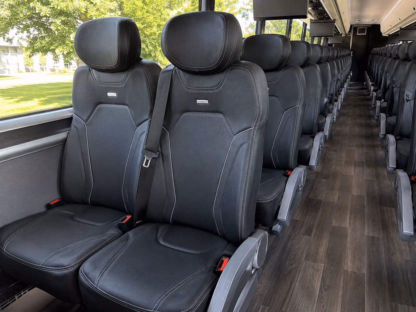 santa maria charter bus interior
